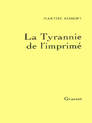 cover image of La tyrannie de l'imprimé